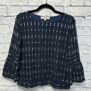 Loft Ann Taylor Embroidered Lace Blouse